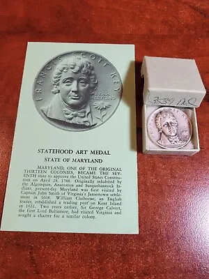 Medallic Art Company Maryland Statehood Silver Medal Francis Scott Key • $32