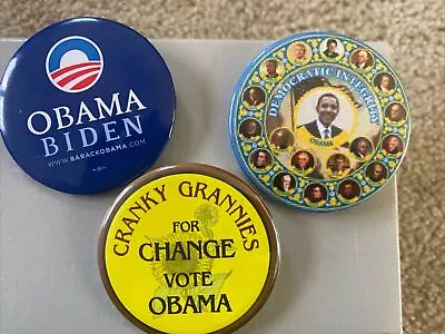 Obama Campaign Buttons Lot Of 3 • $5