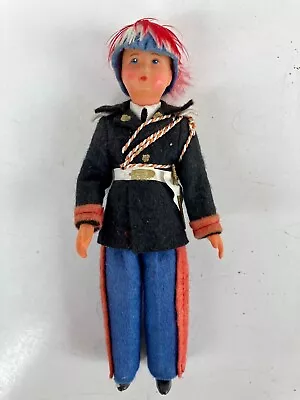 Vintage 6.5  French Celluloid Doll In  Finnish Solider Boy Military Costume • $9