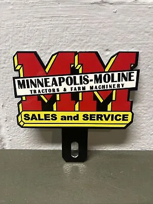 Minneapolis Moline Farm Metal Plate Topper Dealership Gas Oil Sign Tractor • $34.99