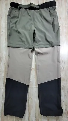 $18 • Buy Eddie Bauer Clima Trail Zip-Off Pants Colorblock Women's Size 16 Hiking Outdoors