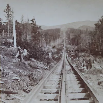 1900s Mt. Washington Railroad Track View Stereoview Kilburn Brothers 86 • $9.92