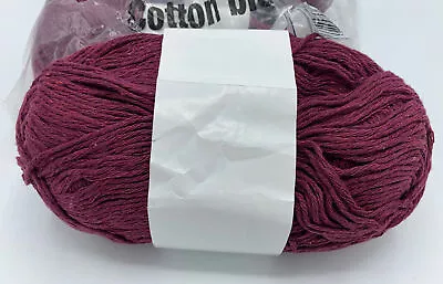 1 One Pound Unbranded Factory Mill Ends Yarn Burgundy Cotton Blend • $15.98