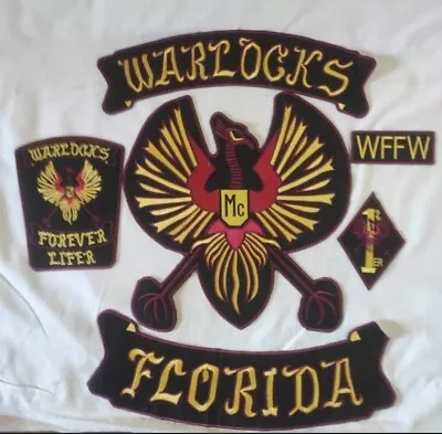 WarLocks Florida Mc Jacket 35CM Iron On Embroidered 06 Pcs Set • $63.99