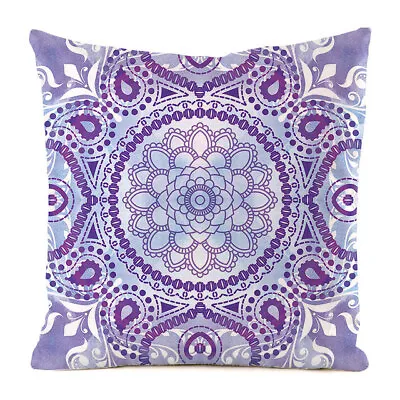 Boho Mandala Floral Throw Pillow Covers Modern Paisley Flower Sofa Cushion Case • £4.03