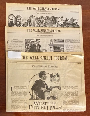 $12.99 • Buy VINTAGE THE WALL STREET JOURNAL CENTENNIAL EDITION 1989 - Full Edition