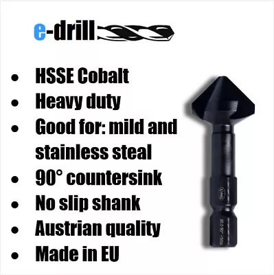 Countersink 90ᵒ Heavy Duty Cobalt PROFESSIONAL 6.3 Mm - 31.0 Mm • £18