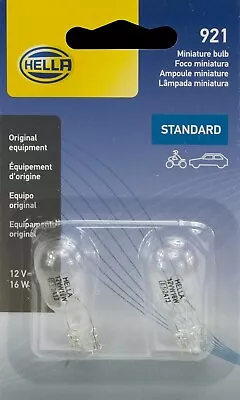 $8.99 • Buy 921 HELLA Light Bulb Auto Car Miniature Replacement Lamp 12v T5 Qty 2