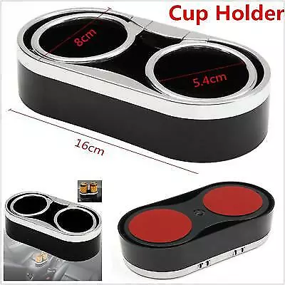 Universal 1P Car Interior Console Dual Cup Holder Drink Bottle Mount W/Top Rings • $11.38