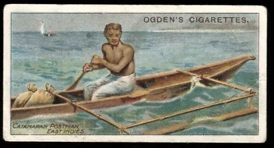 Tobacco Card Ogdens ROYAL MAIL 1909 Postman With Catamaran #16 • £3.50