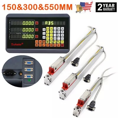 ToAuto 6  12  22  Linear Scales 3 Axis Digital Readout Kit For CNC Lathe MillUS • $222.27