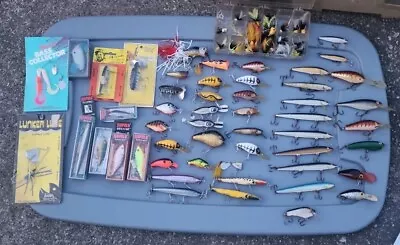 LOT Vintage Fishing Lures Finland Rapala Wiggle Wart Poppers Arbogast AC Shiner • $76