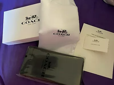 COACH NEW YORK BLACK LEATHER  WALLET  (F74769) 100% Genuine-POST INCLUDED • $145