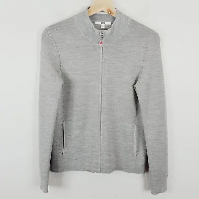[ UNIQLO ] Womens Grey Knit Zip Up Jacket | Size S Or AU 10 • $45