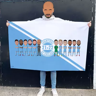 City Champions Of England 2022 Football Flag 5ftx3ft High Quality Man Manchester • £24.99