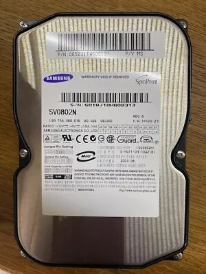 SAMSUNG SpinPoint 80GB 7.2K 2MB ATA 3.5'' SP0802N • £34.99