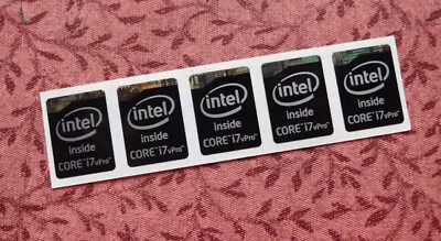 Lot Of 5 Intel Core I7 VPro Inside Black Stickers 15.5 X 21mm Haswell Extreme  • $5.99