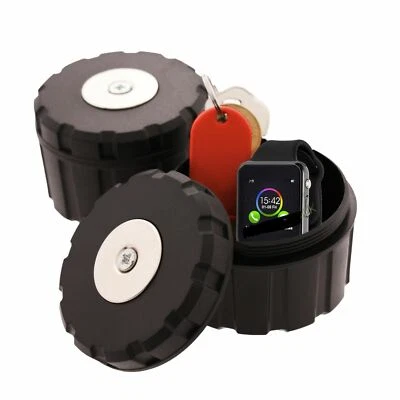 £11.99 • Buy Small & Round Magnetic Hidden Safe Stash Secret Storage Box Container For Car