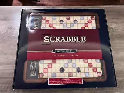 SCRABBLE Trophy Wood Board Game - Luxury Edition All Original Packaging. • $30