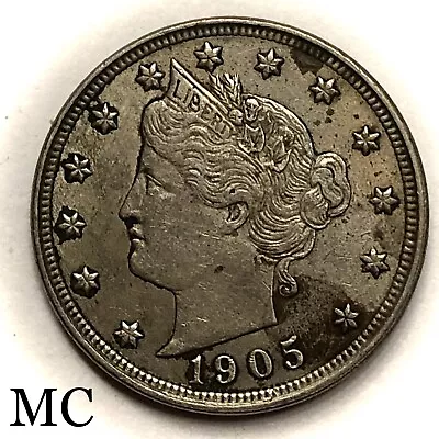 1905 Liberty V Nickel Choice XF/About Uncirculated. Album Toned • $37.99