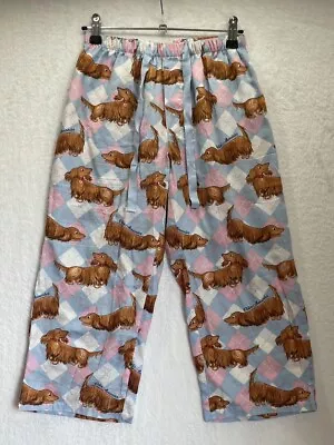Peter Alexander Blue Dachshund Dog Print 3/4 PJ Pants Size XXS • $20.99