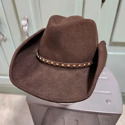 VTG Renegade Headwear Brown Cowboy Hat Lite Felt 100% Wool USA Made Mens S Small • $18.16