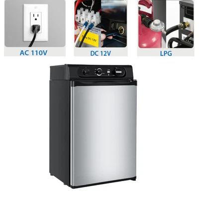 $423.99 • Buy Ecojoy 3-Way Propane Gas Fridge LPG DC 12V AC 110V Camper RV 60L Refrigerator