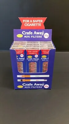 CRAFE AWAY REGULAR FILTERS(reds) For Shop Bought Cigarettes 12 Packs-120 Filters • £10.95