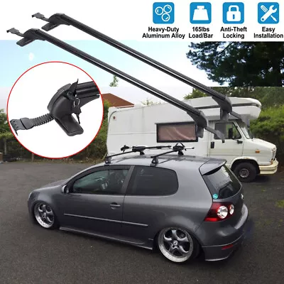 43.3 Aluminum Luggage Carrier W/Lock Car Top Roof Rack Cross Bar For Volkswagen  • $132.60