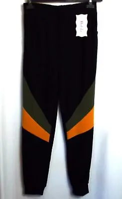New Holala 🌺 Black & Green Joggers Track Pants Bottoms 🌺size 10/12 # Ts76 • £8.99