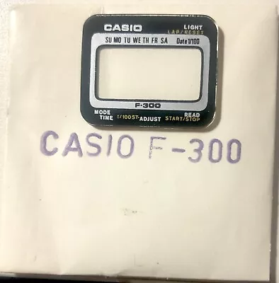 Nos New Casio F-300 Plexi Glass Plastic Crystal Vintage Watch Old Stock • $36.56