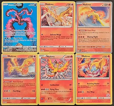 (6x) Moltres HOLO Pokemon Card Collection Set Deck Building Fire Dark Flying • $9.31