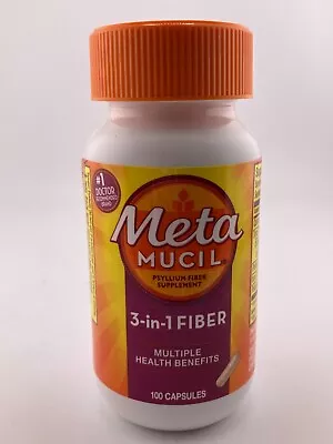 Metamucil Daily  Fiber Supplement Natural Psyllium Capsules 100 Count 11/2024 • $13.70