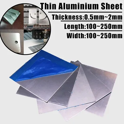 Aluminum Foil Thin Sheet Plate Material Model Parts Car Frame Metal 0.5mm-2mm  • £4.15