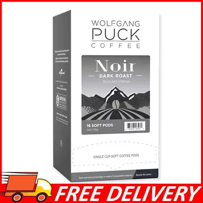 3-Pack Wolfgang Puck Soft Coffee Pods Noir 12 Gram Soft Pods 16 Count • $30.19