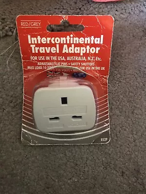 UK To USA US America Canada Tourist Travel Plug Power Mains Adaptor - White X2 • £6.49