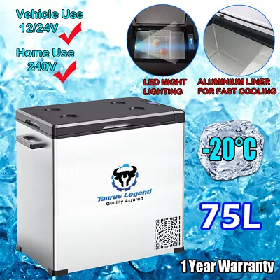 75L Portable Fridge 12V/24V/240V Car Caravan Camping Boat Rapid Cooling Freezer • $445