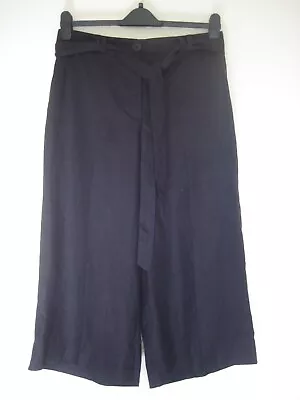 Studio 8 Phase Eight Charcoal Black Linen Culottes Size 16 • $18.48