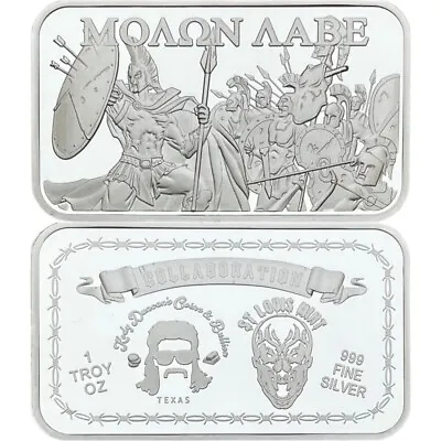 St Louis Mint Molon Labe Collaboration Proof 1oz .999 Silver Art Bar STL Capsule • $49.95