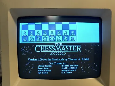 Vintage 800K Chessmaster 2000 For Macintosh 512ke Plus SE SE-FDHD SE/30 Classic! • £9.63