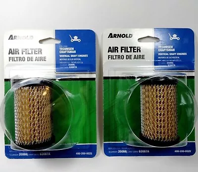 2 New Arnold Air Filter Tecumseh Craftsman Vertical Shaft Engine 490-200-0020  • $9.94