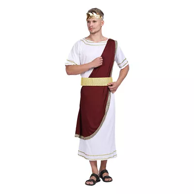 Men's Roman Emperor Caesar Carnival Party Costume Assorted Color • £28.39