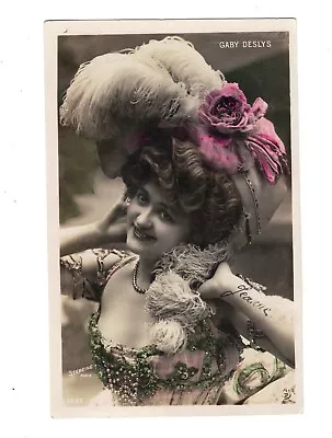 Sb2836 Early Theatre Famous Gaby Deslys In Low-necked-dress  Big Hat Rppc • $12.99