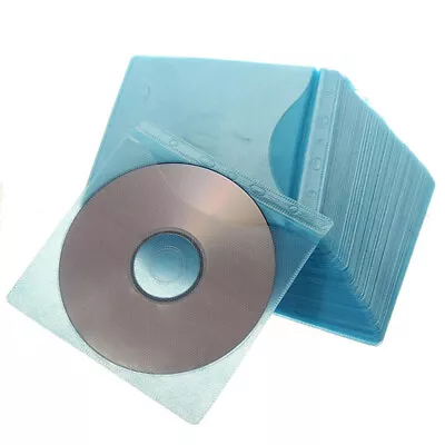 100X Double Side Cover Storage Case Plastic Bag Sleeve DVD 2018 CD Disc Hol Q5X3 • $3.47