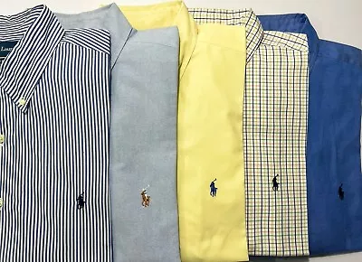 Lot Of 5 Polo Ralph Lauren  Men’s Button Down Shirts  XL Long Sleeve • $74.99