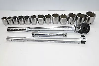 Vintage Craftsman USA 3/4 Drive 20 Piece Standard SAE Socket Set  USA • $249.99