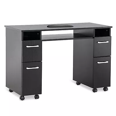  BarberPub Manicure Table Nail Desk With Wheels Beauty Workstation Drawers 2600  • $250.53