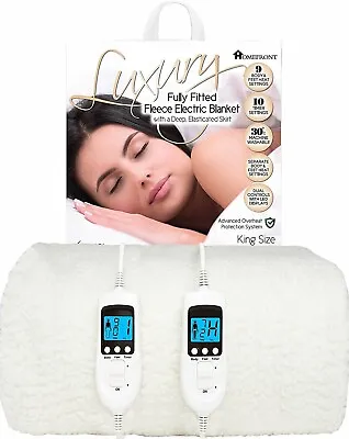 Heated Blanket King Size Electric Mattress Cover Washable Dual Control • £69.99