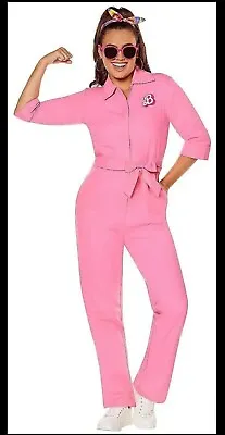 NWT Barbie The Movie Halloween Costume Pink Power Jumpsuit Size L FAST SHIPPING  • $59.99