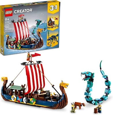 £116.03 • Buy LEGO Creator 3in1 Viking Ship And The Midgard Serpent 31132 Building Toy Set